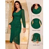 DRESSTELLS Cocktail Dresses for Women Formal Wedding Guest, Sparkly Evening(Dark Green)