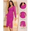 DRESSTELLS Cocktail Dresses for Women Formal Wedding Guest, Sparkly Evening(Rose)