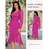 DRESSTELLS Cocktail Dresses for Women Formal Wedding Guest, Sparkly Evening(Rose)