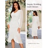 DRESSTELLS Cocktail Dresses for Women Formal Wedding Guest, Sparkly Evening(White)