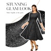 DRESSTELLS Women’s Cocktail Dresses, Sparkly Formal Wedding Guest Evening(Glitter_black)