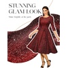 DRESSTELLS Women’s Cocktail Dresses, Sparkly Formal Wedding Guest Evening(Glitter_burgundy)
