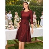DRESSTELLS Women’s Cocktail Dresses, Sparkly Formal Wedding Guest Evening(Glitter_burgundy)