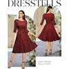 DRESSTELLS Women’s Cocktail Dresses, Sparkly Formal Wedding Guest Evening(Glitter_burgundy)