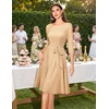 DRESSTELLS Women’s Cocktail Dresses, Sparkly Formal Wedding Guest Evening(Glitter_champagne)