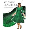 DRESSTELLS Women’s Cocktail Dresses, Sparkly Formal Wedding Guest Evening(Glitter_green)