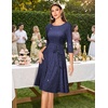DRESSTELLS Women’s Cocktail Dresses, Sparkly Formal Wedding Guest Evening(Glitter_navy)