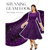 DRESSTELLS Women’s Cocktail Dresses, Sparkly Formal Wedding Guest Evening(Glitter_purple)