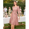 DRESSTELLS Women’s Cocktail Dresses, Sparkly Formal Wedding Guest Evening(Glitter_purplepink)