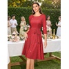DRESSTELLS Women’s Cocktail Dresses, Sparkly Formal Wedding Guest Evening(Glitter_red)