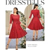 DRESSTELLS Women’s Cocktail Dresses, Sparkly Formal Wedding Guest Evening(Glitter_red)