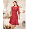 DRESSTELLS Women’s Cocktail Dresses, Sparkly Formal Wedding Guest Evening(Glitter_red)