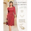 DRESSTELLS Women’s Cocktail Dresses, Sparkly Formal Wedding Guest Evening(Glitter_red)