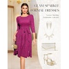 DRESSTELLS Women’s Cocktail Dresses, Sparkly Formal Wedding Guest Evening(Glitter_rose)