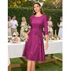 DRESSTELLS Women’s Cocktail Dresses, Sparkly Formal Wedding Guest Evening(Glitter_rose)