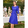 DRESSTELLS Women’s Cocktail Dresses, Sparkly Formal Wedding Guest Evening(Glitter_royalblue)