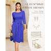 DRESSTELLS Women’s Cocktail Dresses, Sparkly Formal Wedding Guest Evening(Glitter_royalblue)