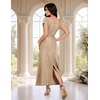 DRESSTELLS Women’s Sequin Formal Wedding Guest Dresses(Champagne)