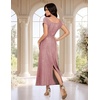 DRESSTELLS Women’s Sequin Formal Wedding Guest Dresses(Dustyrose)