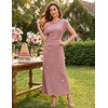 DRESSTELLS Women’s Sequin Formal Wedding Guest Dresses(Dustyrose)