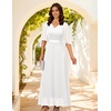 White Wedding Guest Dress Long Evening Gown Bridesmaid Summer Cocktail L