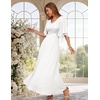 White Wedding Guest Dress Long Evening Gown Bridesmaid Summer Cocktail L